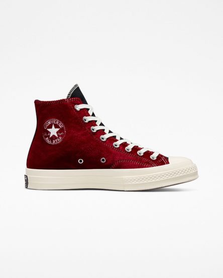 Pánské Boty Vysoké Converse Chuck 70 Beyond Retro Velvet Černé Červené | CZ YOXE14